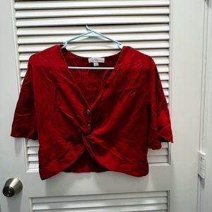 Red crop top